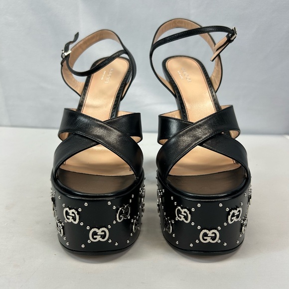 Gucci GG stud-detailed platform sandals in Black Sz EU 38.5 / US 8.5 - Picture 3 of 7